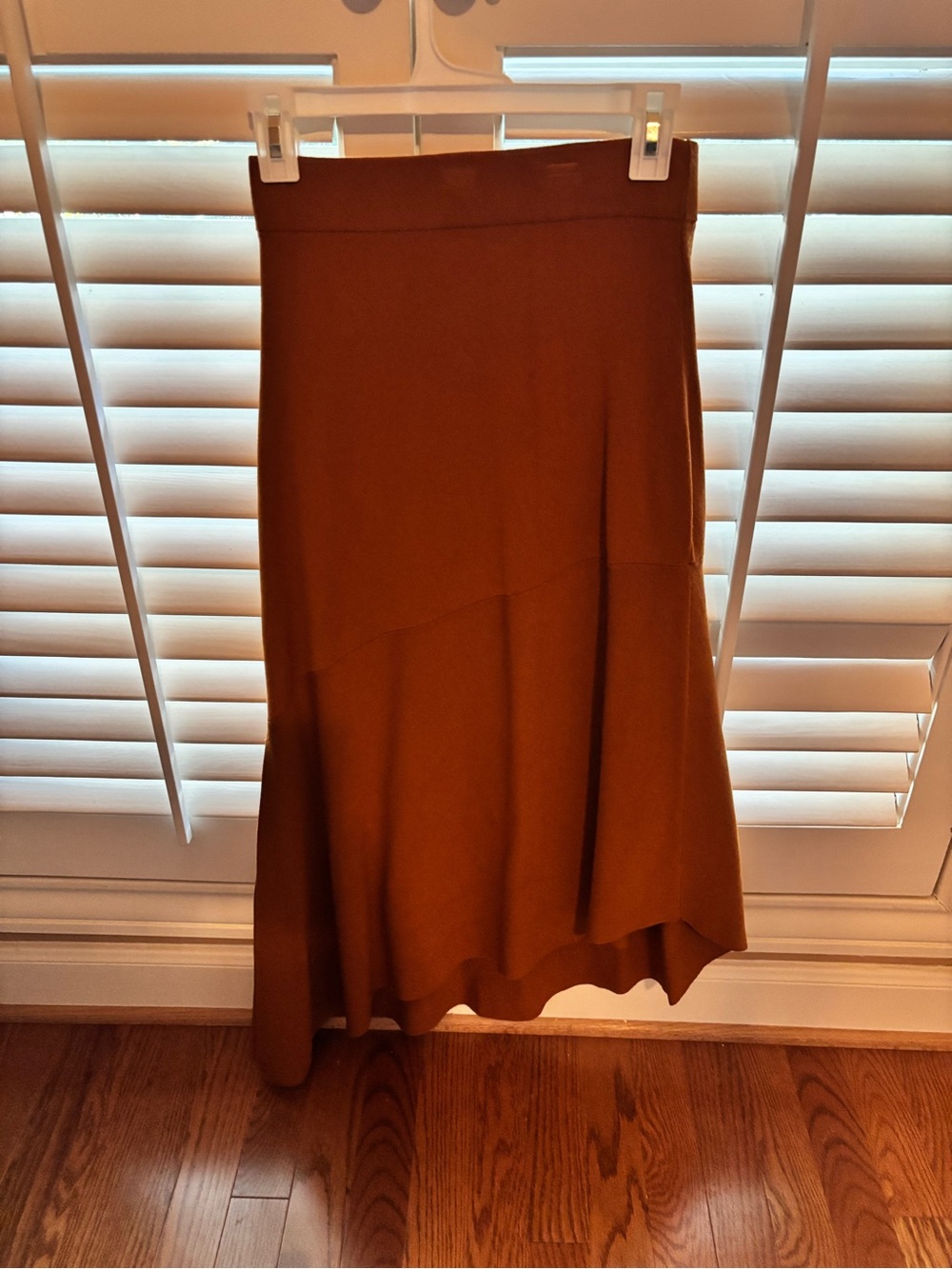 A.L.C. Asymmetrical Midi Skirt in Rust